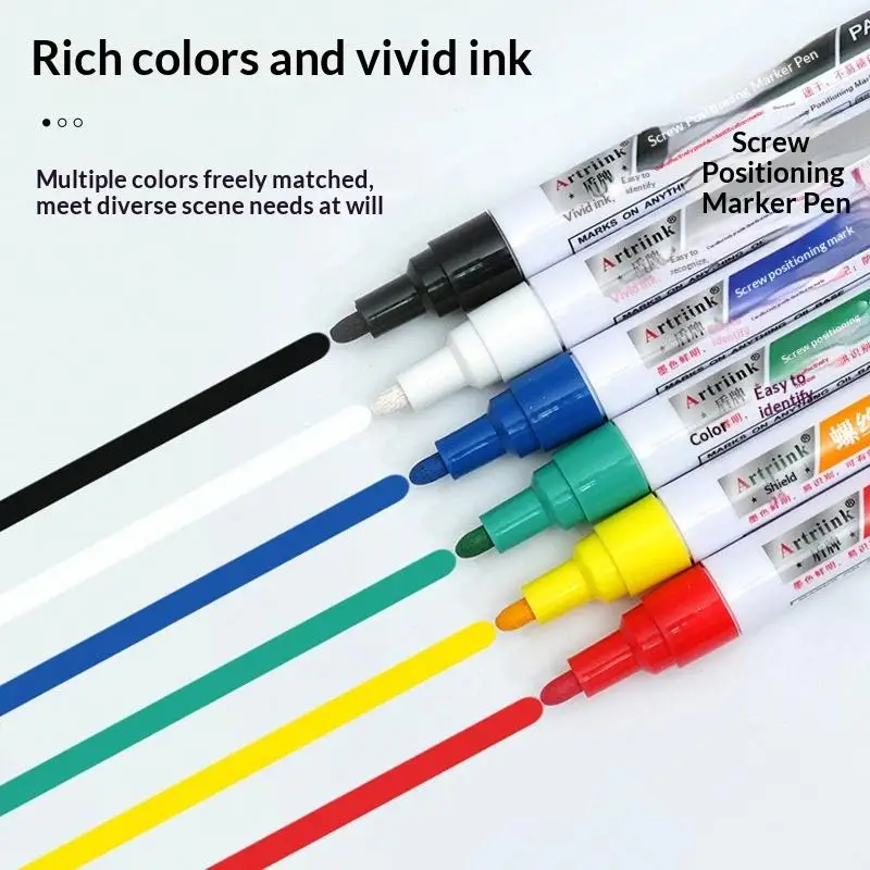 #Screw Positioning Marker Pen Waterproof Quick Drying Permanent Marking Pen For Motorcycle Car Mechanical Maintenance Assembly