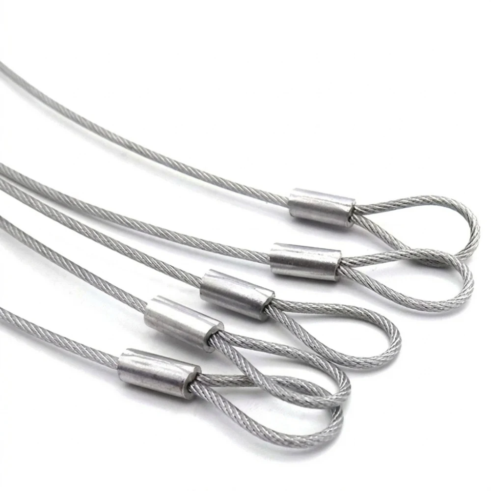 Aluminum Ferrule Sleeve For Steel Cable Crimping Oval Loop Connector Industrial Hardware Fitting For Wire Rope Installation