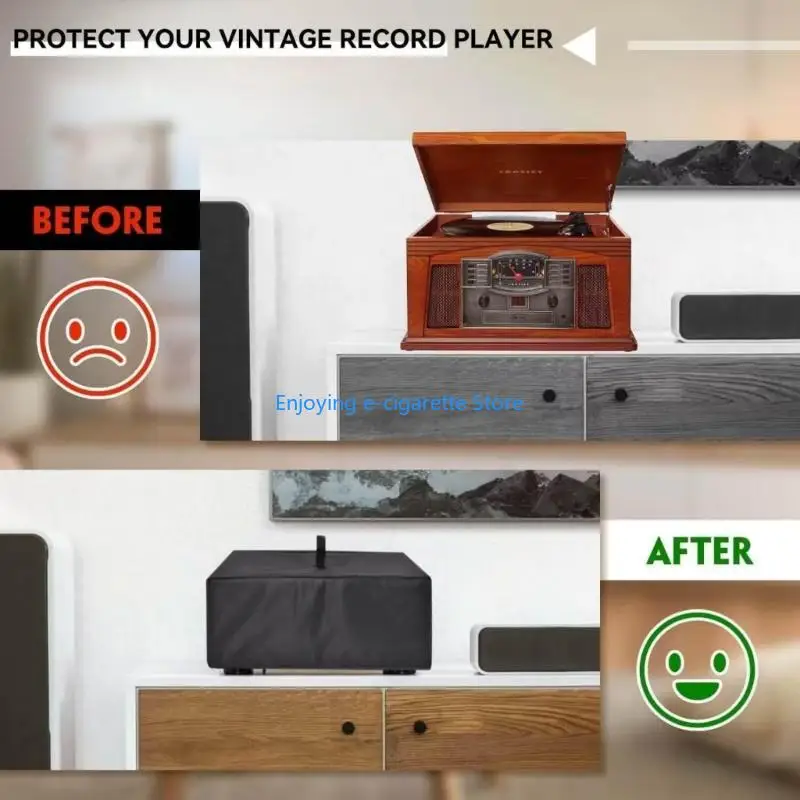 Retro Bluetooth-kompatibel Plattenspieler Schutzhülle Mit Wasserdichte PVC Stoff Universal Fit Für Musik Player Y4QF – Detail 3