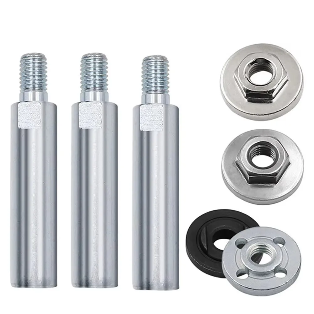 Multi-Function M10 Angle Grinder Extension Rod Polisher Connection Adapter Flange Nut Kit Connector Extension Rod