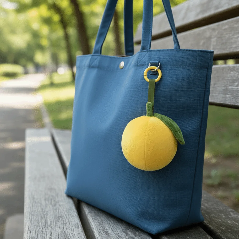 

Модный брелок с фруктами манго, оранжевый ремешок, сумка, кулон, подарок на день рождения, сплошной цвет, брелок для ключей для женщин