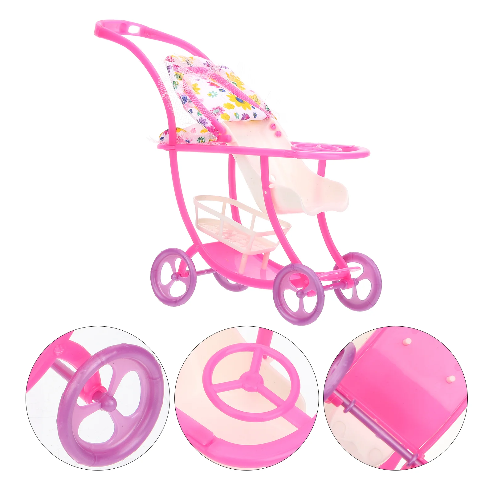 

Toy Stroller for Dolls Carriage Baby Pram Kids Miniature Strollers Babydoll Toddler Infant