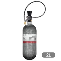 Cilindro de fibra de carbono TUXING de 300 bar y 2 l con válvula de manómetro reguladora, estación de llenado de alta presión de 4500 psi, tanque para buceo M18 x 1,5