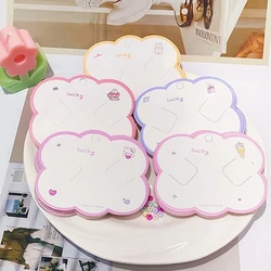 100pcs Cute Headband Hair Clips Jewelry Display Card Blank Paper Card Hairclip Price Tag Hairpin Packaging Cardboard Holde