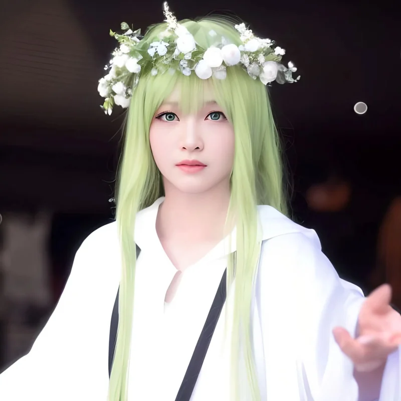 

Аниме AAA 2025 Fate Grand Order Enkidu, парик для косплея, травяно-зеленые длинные волосы