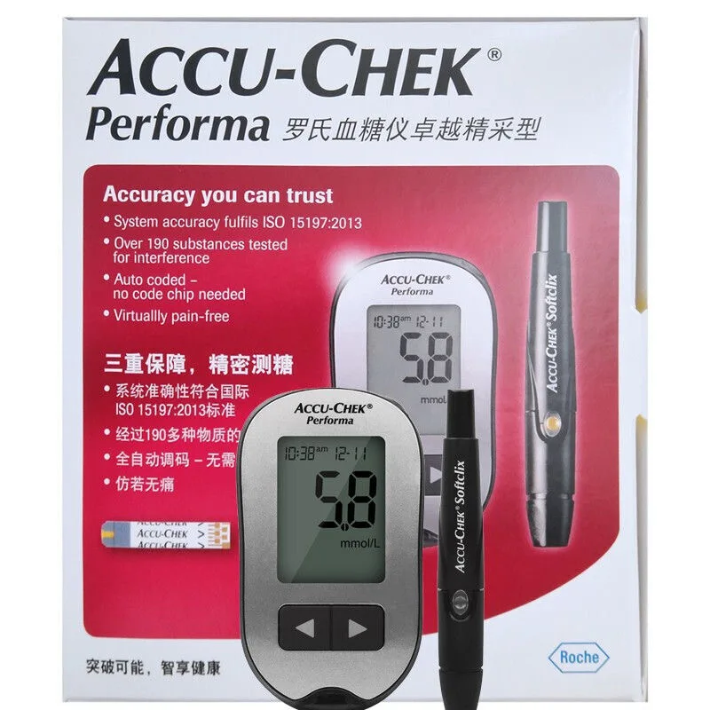 

Accu Chek Performa Blood Glucose Meter Sugar Actieve Diabetic Tester Diabetes Monitor Meting Auto Coding No Code Chip Needed!