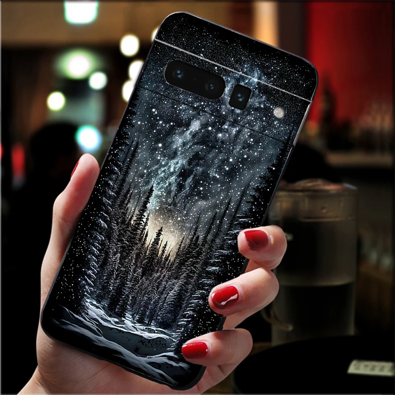 حافظة لهاتف جوجل بيكسل 10 9 Pro XL 9A 8 7 6 Pro Pixel 8A 7A 6A Pixel 8 7 6 5 ندفة الثلج لعيد الميلاد الشتوي