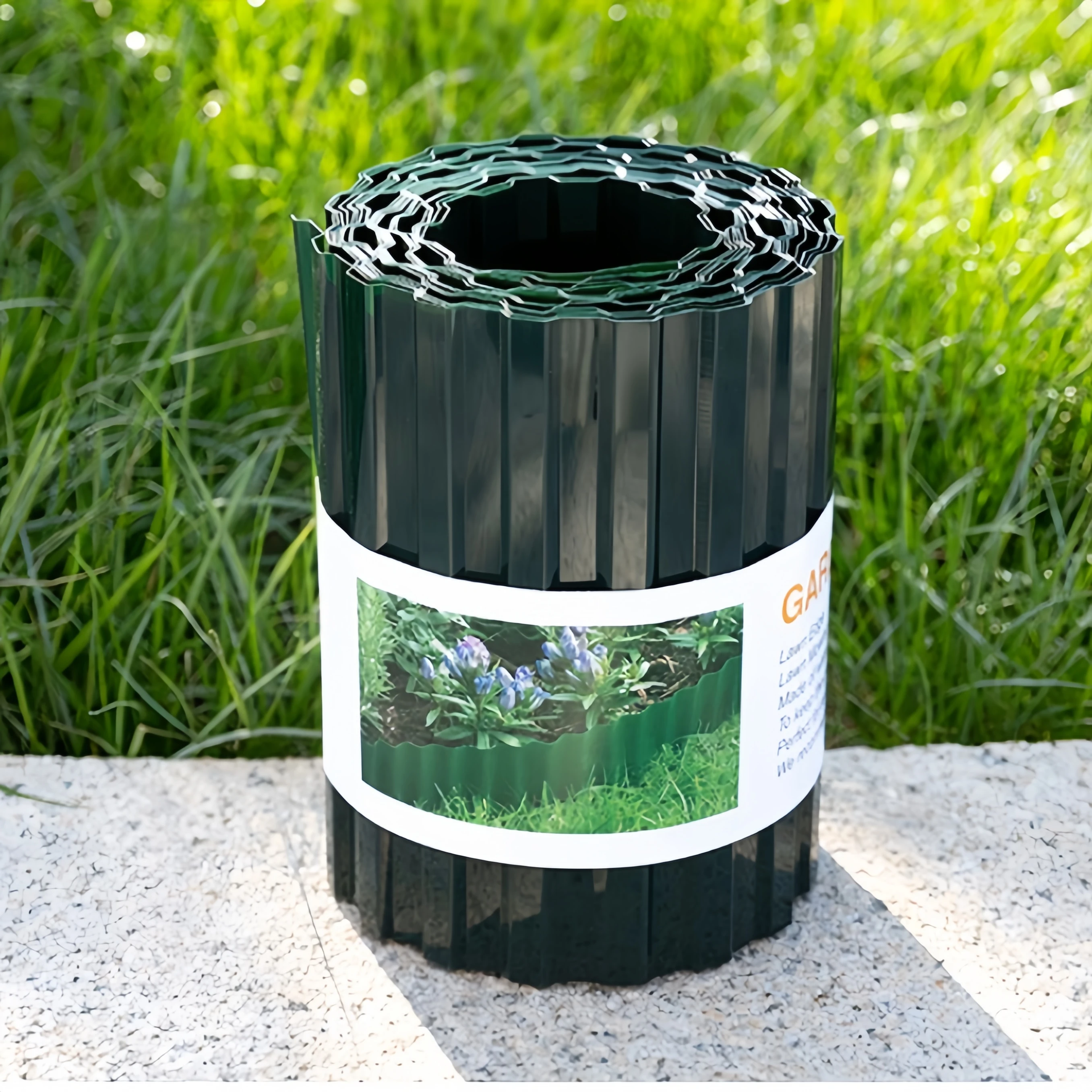 مادة سياج حديقة على شكل موجة، بأبعاد 7.87 بوصة × 30 قدم، مناسبة للاستخدام على المروج وأسرة الزهور وأسوار الحديقة #6