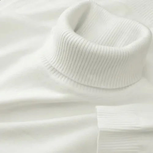 Imagen 2 del producto Nuevos suéteres de punto para hombre, jerseys transpirables de cuello alto de Color sólido, ropa de calle básica cálida para exteriores, Tops de negocios de otoño