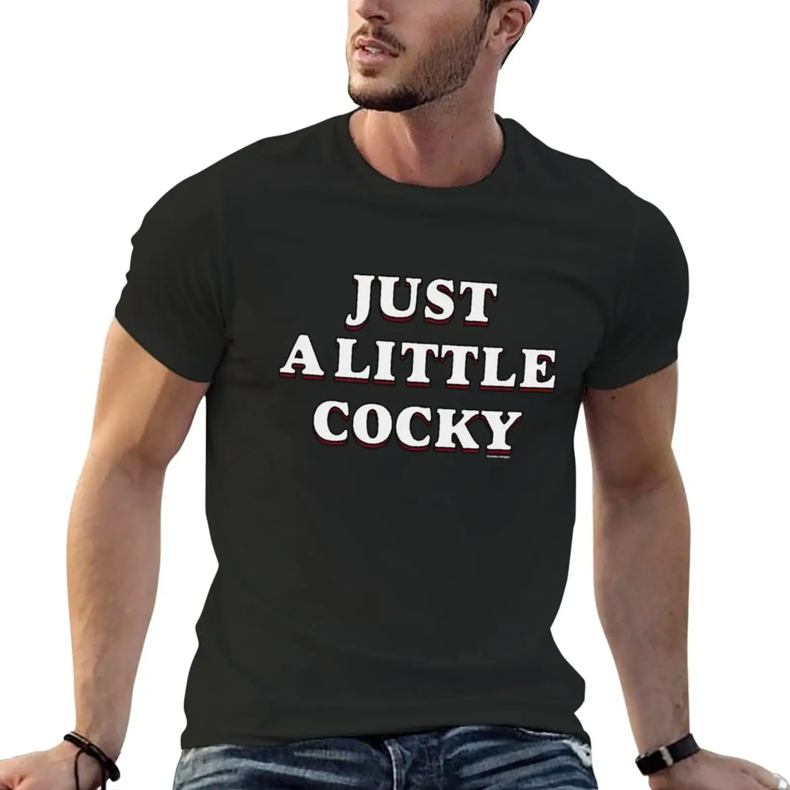 Just A Little Cocky South Carolina T-Shirt vintage basketball graphic tees slim fit t shirts for men