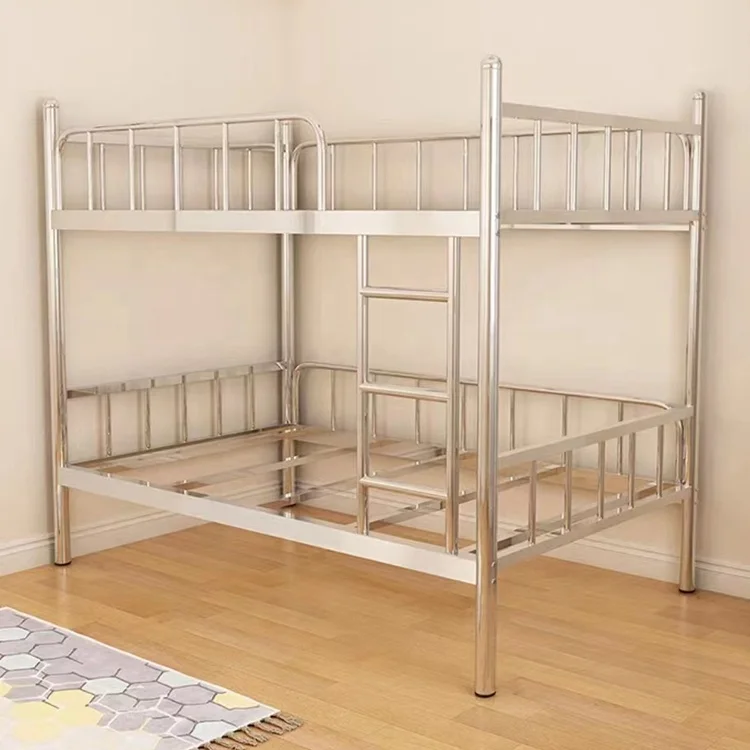

Семейная кровать из нержавеющей стали 304, высокие и низкие двухъярусные кровати, утолщенные двухъярусные кровати из нержавеющей стали для взрослых