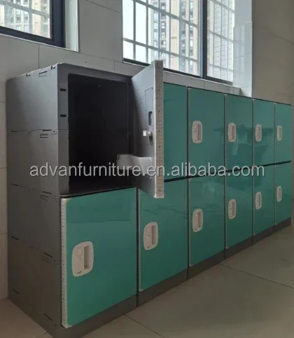 School Furniture Suppliers Classroom Office Locker 12 Door Plastic Cabinet Latticed Door ABS Locker For Primary