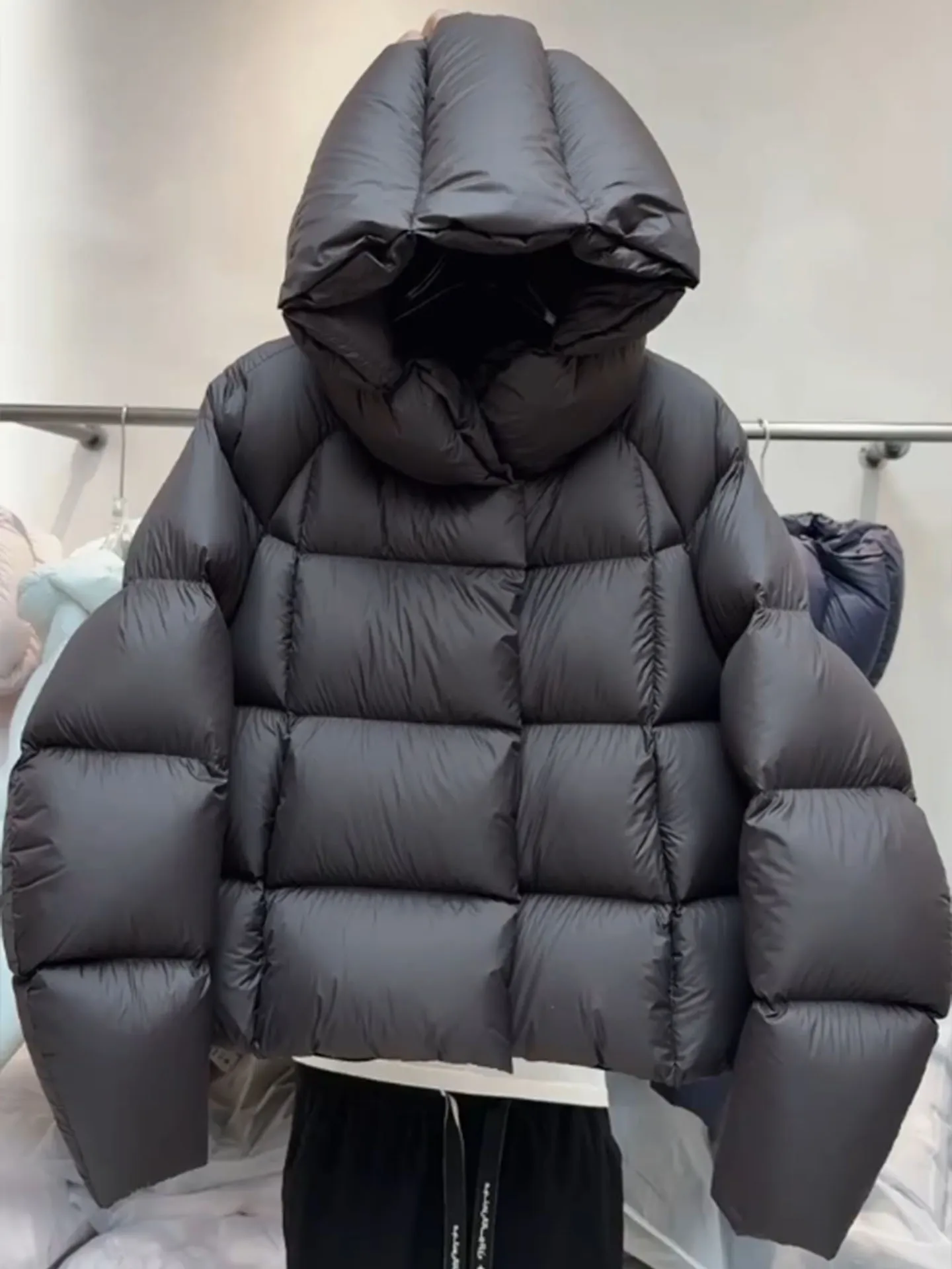 

Корейская шуба Sle ort Puffer Jaet, женское пальто из искусственного меха, зимняя верхняя одежда, размер Sli Cact, высокая талия