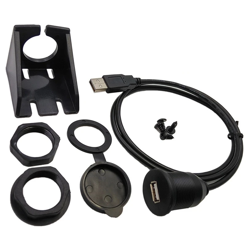 

1/2 м водонепроницаемый USB-адаптер для скрытого монтажа, панель приборной панели, порт 3,0, удлинительный кабель «папа-мама» для мотоцикла, лодки