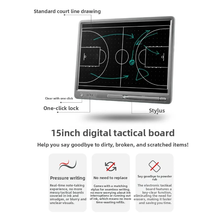 Football, basketball, electronic tactical board, coach-specific portable teaching board, magnetic attraction can be handwritten