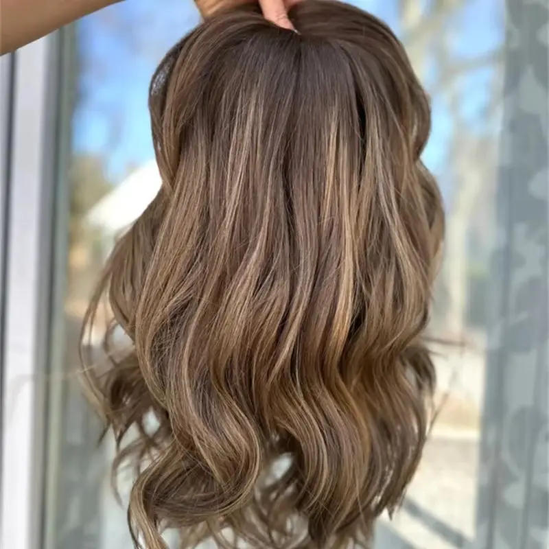 

Синтетический парик без клея 13x4 с карамельно-коричневыми мелированиями, с короткими волнистыми волосами боб-каре, для белых и чернокожих женщин