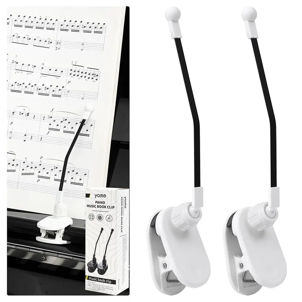 Portable Durable Piano Music Book Clip Piano Accessories Easy Install Music Stand Adjustable Music Binders