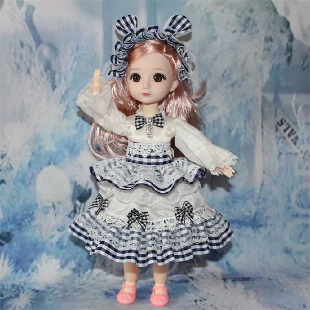

DIY Spherical Joint 32cm Bjd Doll with Clothes Dress Up 1/6 Bjd Dolls 3D Eyes Cute 32cm Articulated Toys Birthday Gift