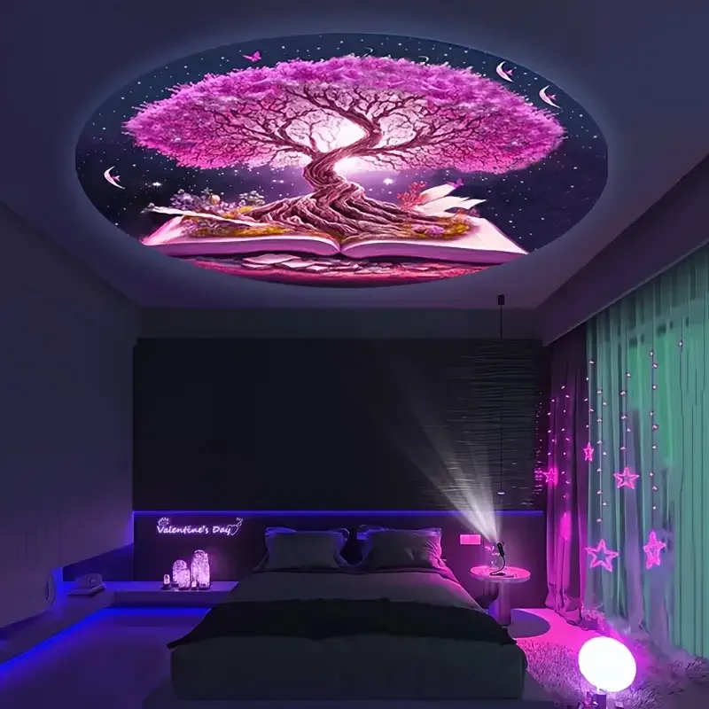 USB-LED-Projektionslampe, Baum des Lebens, Nachtlicht. Geeignet für Zuhause, Schlafzimmer, Wohnzimmer, Party, Raffung, Geburtstag.