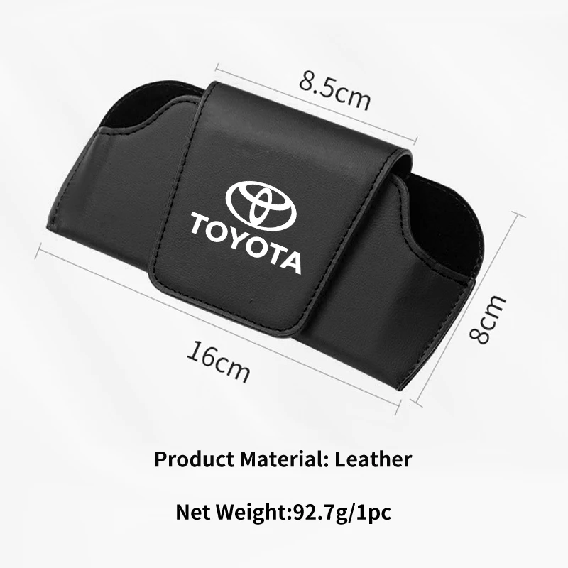 صندوق نظارات السيارة حامل النظارات الشمسية حاجب الشمس لتويوتا كورولا 2020 يارس Aygo GT86 AE110 بريوس RAV4 CHR كامري أوريس #6