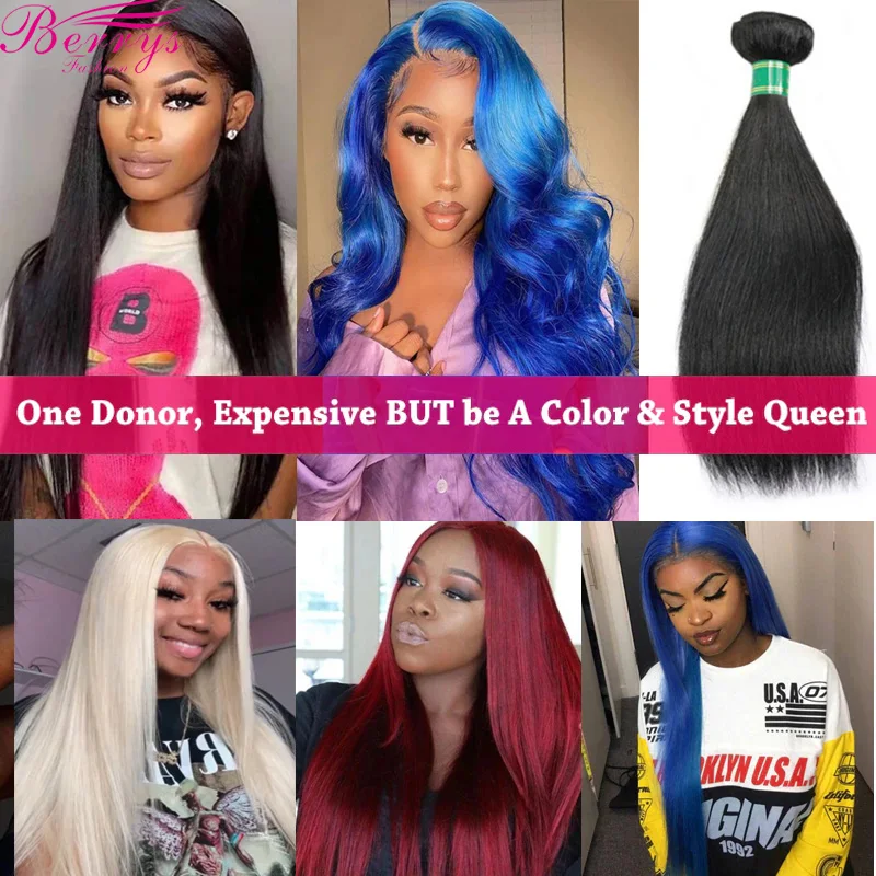 Fast Shipping 3-4 Days Peruvian Virgin Hair Straight Human Hair Bundles 100% Unprocessed Raw Hair Can Bleach And Dey 613 Colors