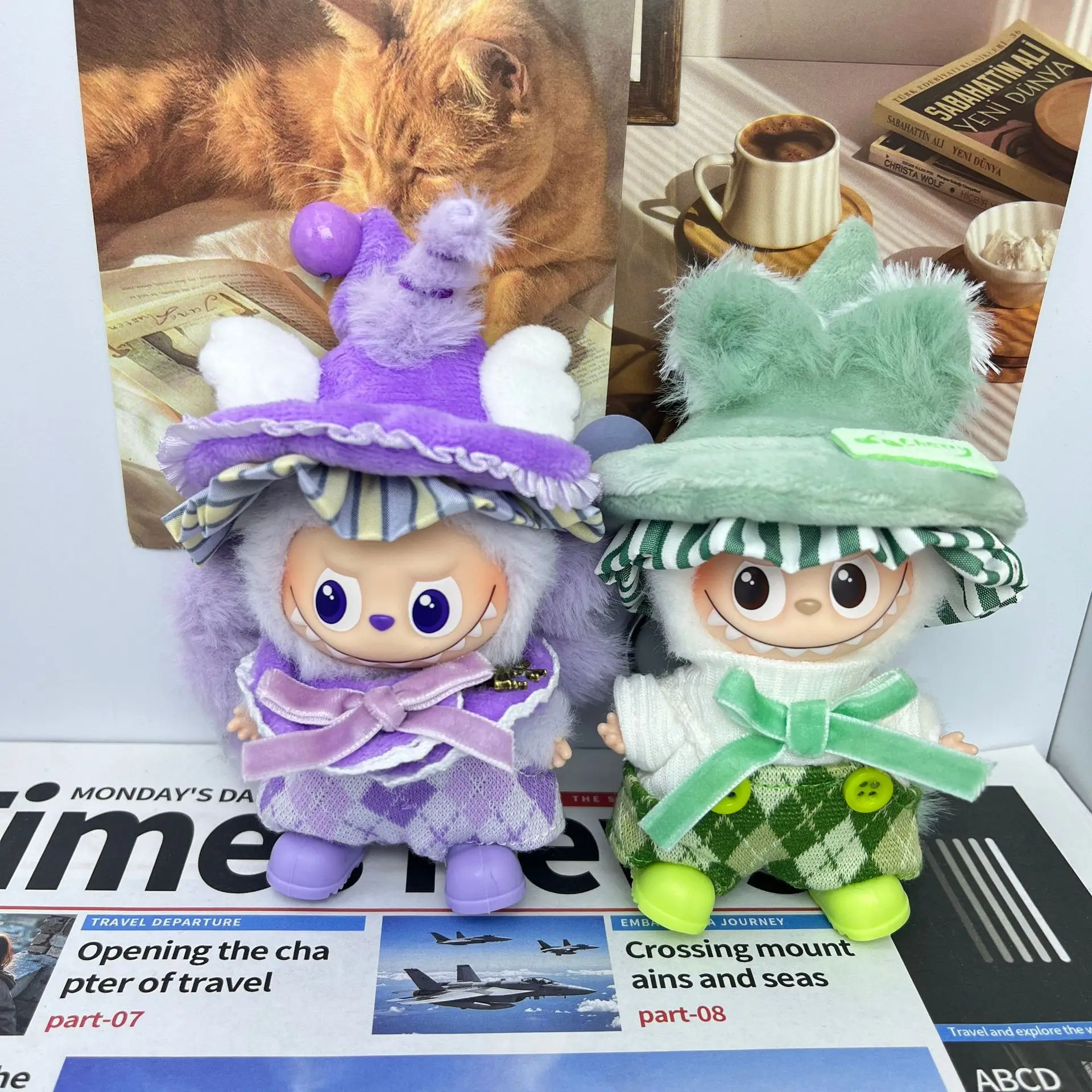 

Clothes For LABUBU 10cm 4th Gen Mini Pin For Love Series Halloween Outfit Magician & Little Witch Set With Shoes Festival Party