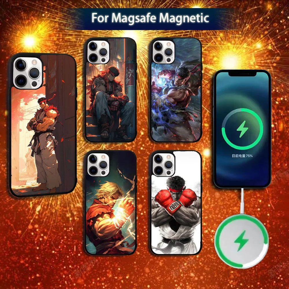 

Game S-Street F-FighterS Phone Case For iPhone 16e,16,15,14,13,12,11,Plus,Pro,Max,Mini Magsafe Magnetic Wireless Charging