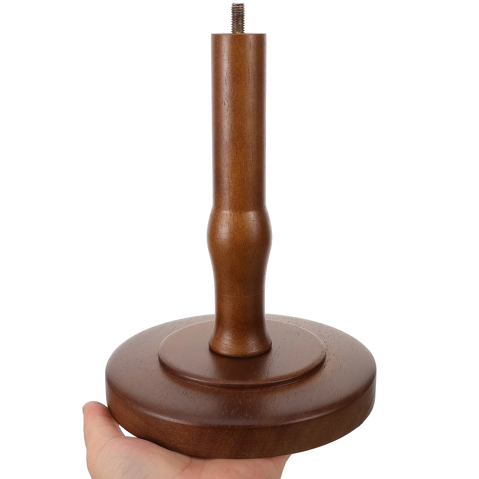 

Natural Solid Wood Mannequin Head Base Vintage Style Display Holder Support Rustic Wooden Stand For Decoration