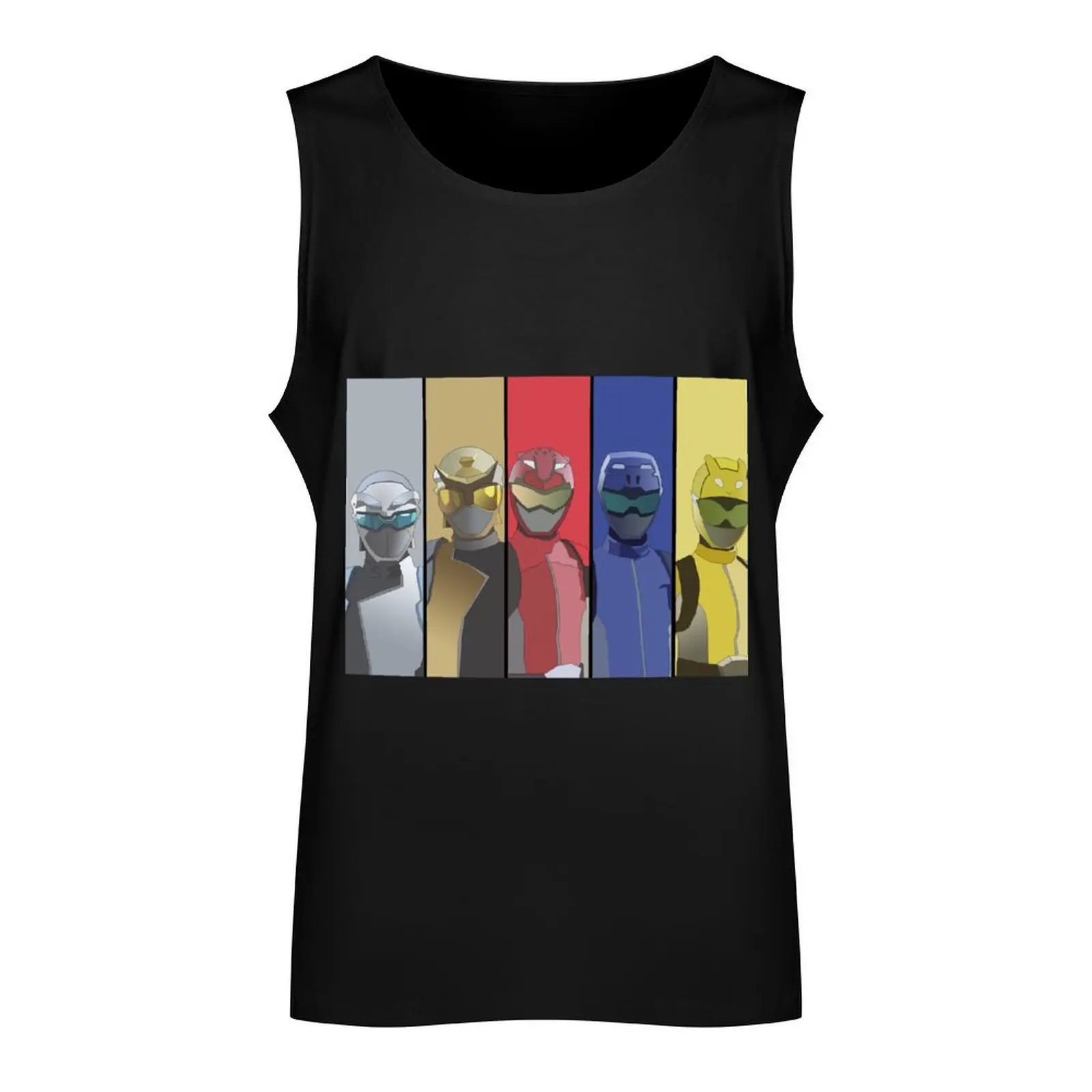 power ranger beast morphers full team Tank Top Men's summer t-shirt gym training accessories Men's summer clothes 2025