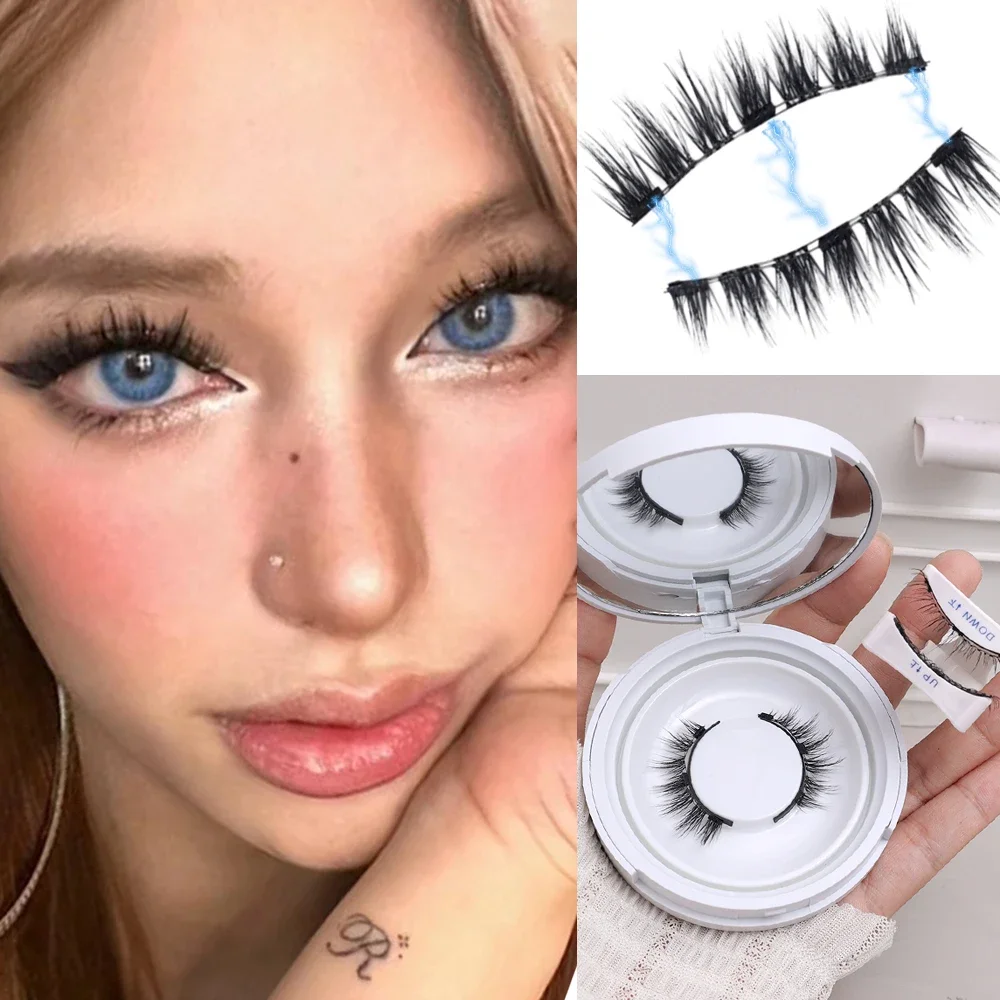 3D Magnetic Eyelashes Kit Natural Wispy False Lashes Reusable Magnetic Eyelashes Waterproof Lash Extension with Lashes Tweezers