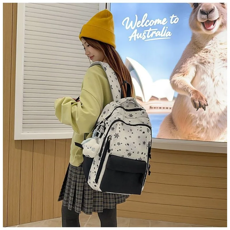 High Value Ins New Schoolbag Junior High School Lightweight High School Student Backpack Large Capacity Casual Backpack Women