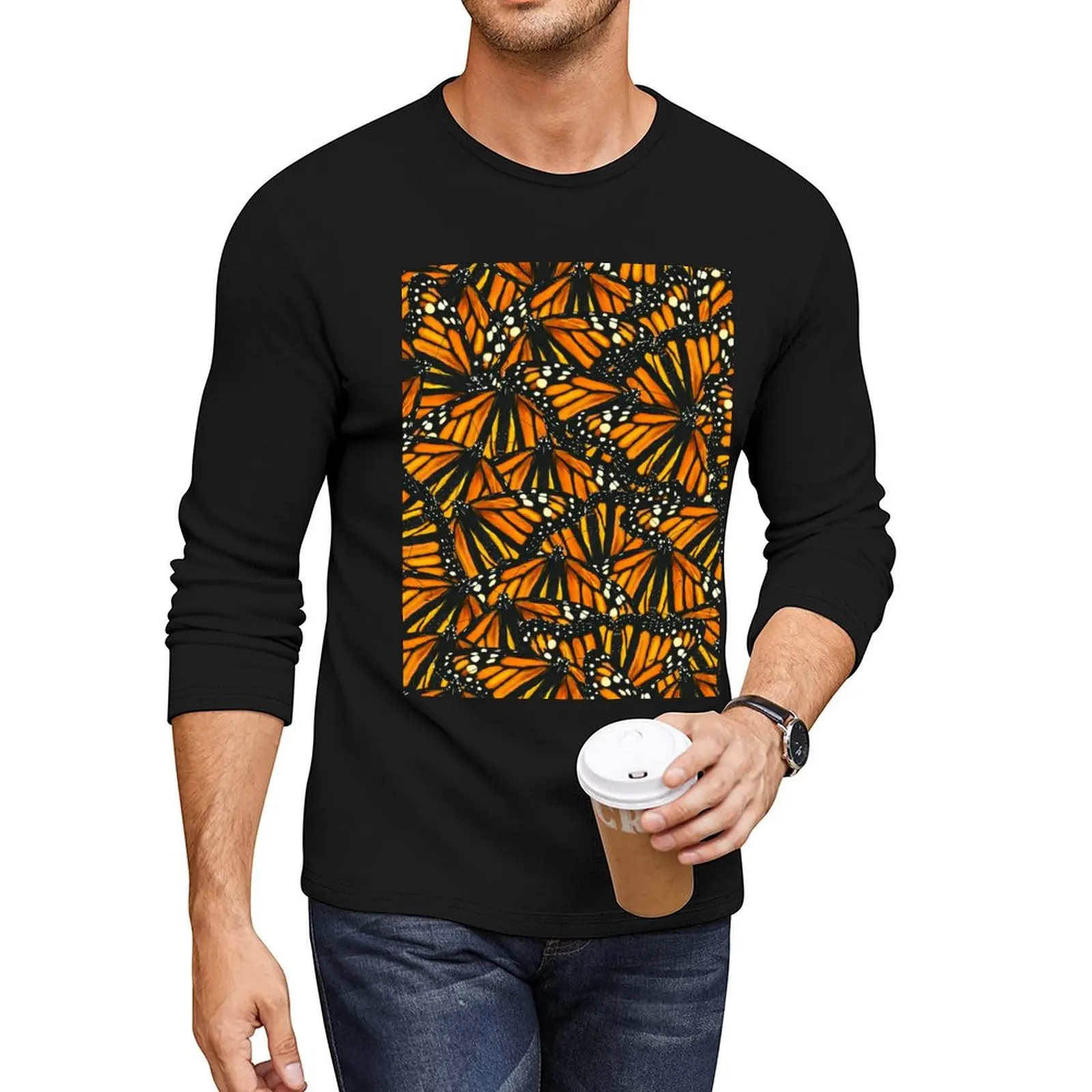 Monarch Migration All-Over Print Long T-Shirt new edition t shirt designer t shirt men