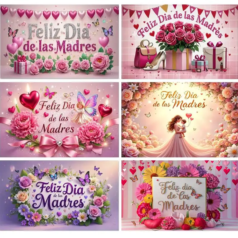 Día De la Madre española Feliz Dia De La Madre fotografía española rosas gracias decoraciones para cumpleaños De la madre accesorios para fiesta familiar