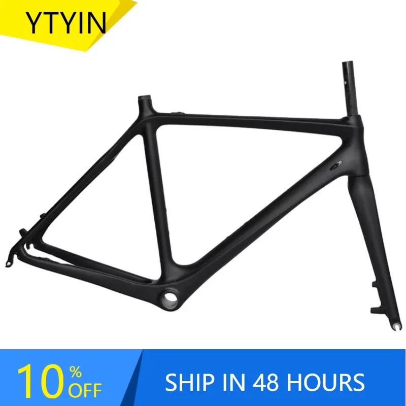 

YTYIN FM059 48cm Carbon Cyclo Cross Bicycle Frame D Brake Carbon Road Bike Roadbike Frame