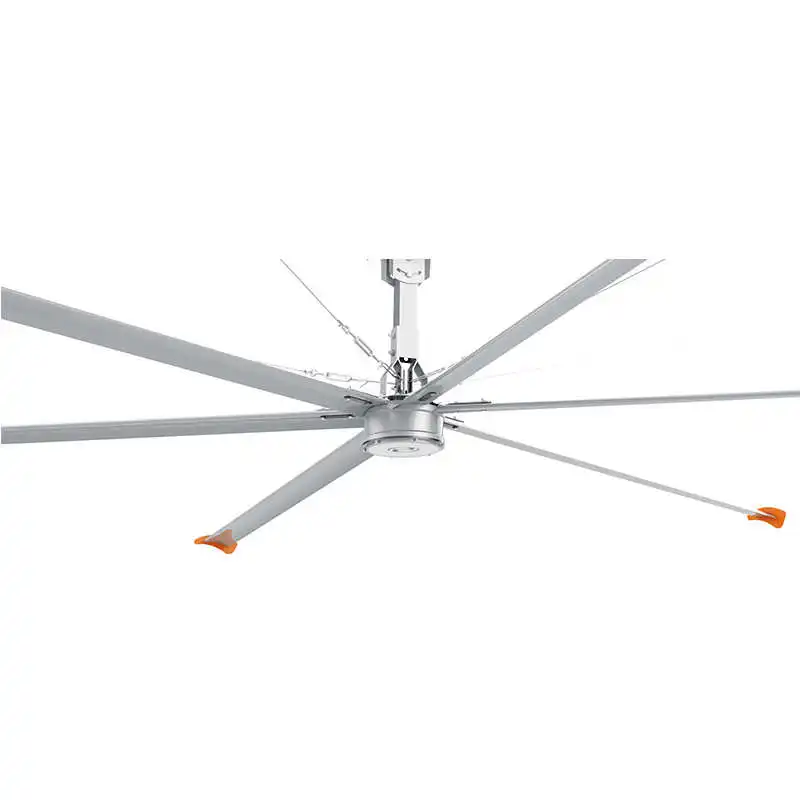 Industrial Large Aluminum Ceiling Fan 380V AC Digital Control Variable Frequency Permanent Magnet Motor for Warehouse Cooling