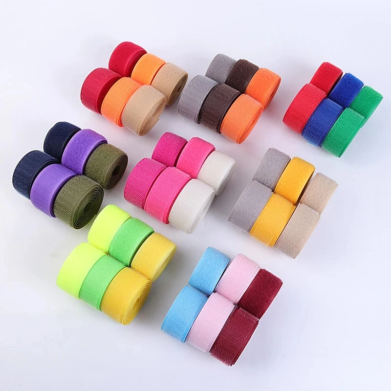 1M/Pair (25MM) Magic Strip Strap Hook Loop Self Adhesive Fastener Tape the hooks Sewing Accessories DIY craft No Glue Sticker