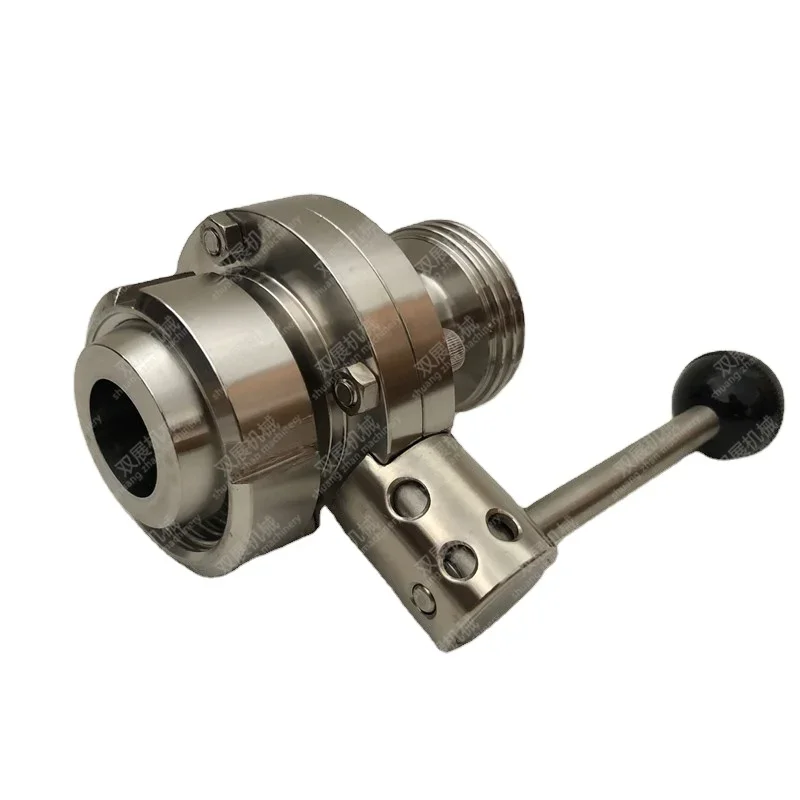 

sanitary butterfly valve liner with nut x male stainless steel 304 316L full forged food grade sealing manually