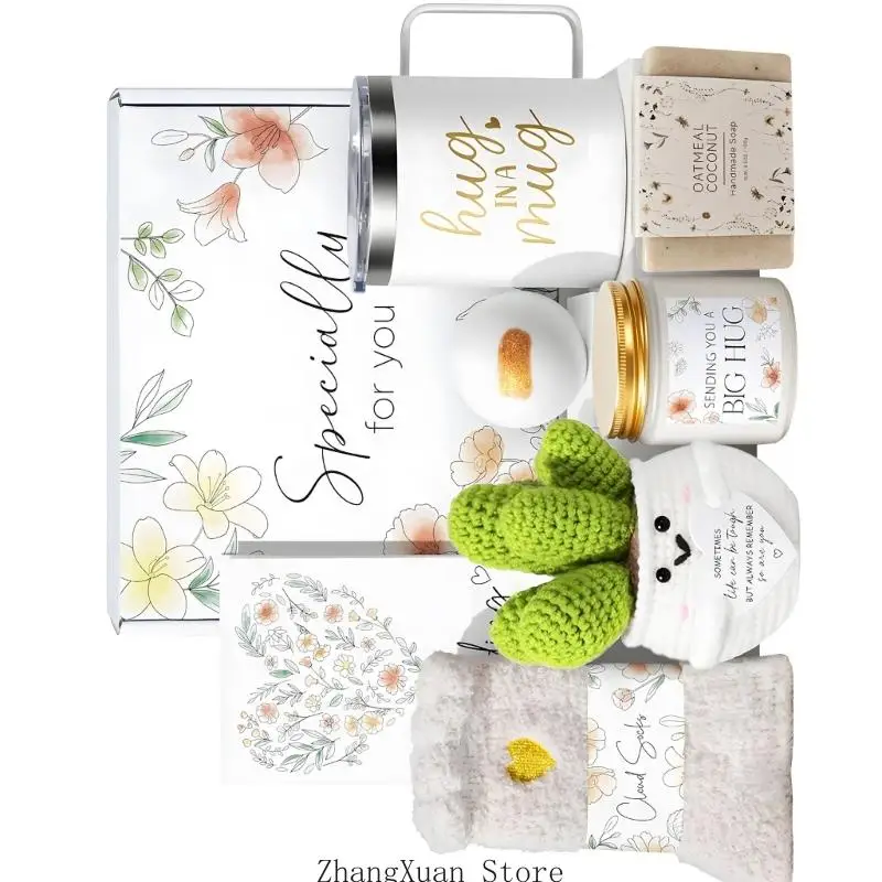 Geschenkset für Frauen, 8-teilig, Flanelldecke, Thermobecher, Duftkerze, Pflege für Sie, angenehme Erholung, Unterstützung 3 x – Detail 7