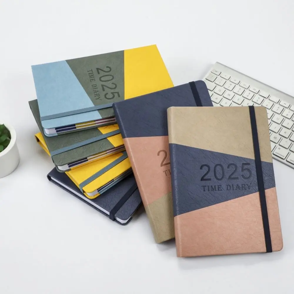 

A5 2025 Agenda Planner Notebook 156 Pages Soft PU Cover 12 Months Planner Notebook Portable Thicken 2025 Journal Notebooks Study