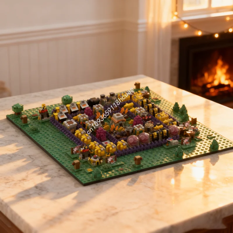 

10397 шт. MOC Complete Clash Clans Base Town Hall 8 Модель Строительные блоки Рождественские подарки Сборка игрушек Идея Кирпич Дети День рождения