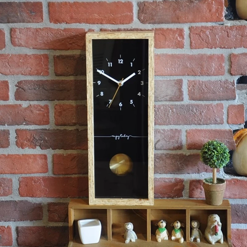 Elegant Clocks Living Room Vintage Wall Clocks Art Decoration Wall Clock Minimalist Pendulum Watch Aesthetic Interior Ornaments