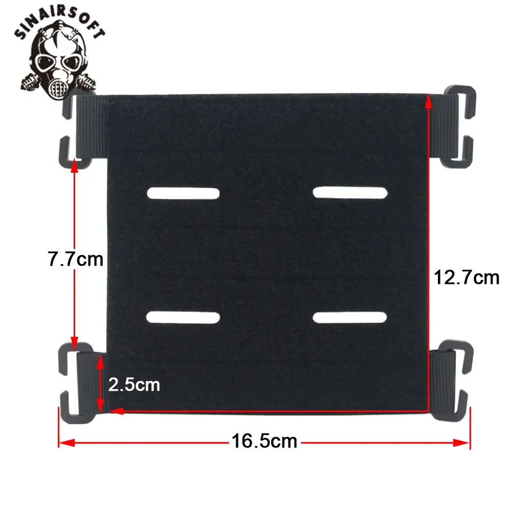 SINAIRSOFT Tactical Vest Patch Molle System Adapter Panel Hook&Loop Converter For Attching ID Patches DIY Patch Badge