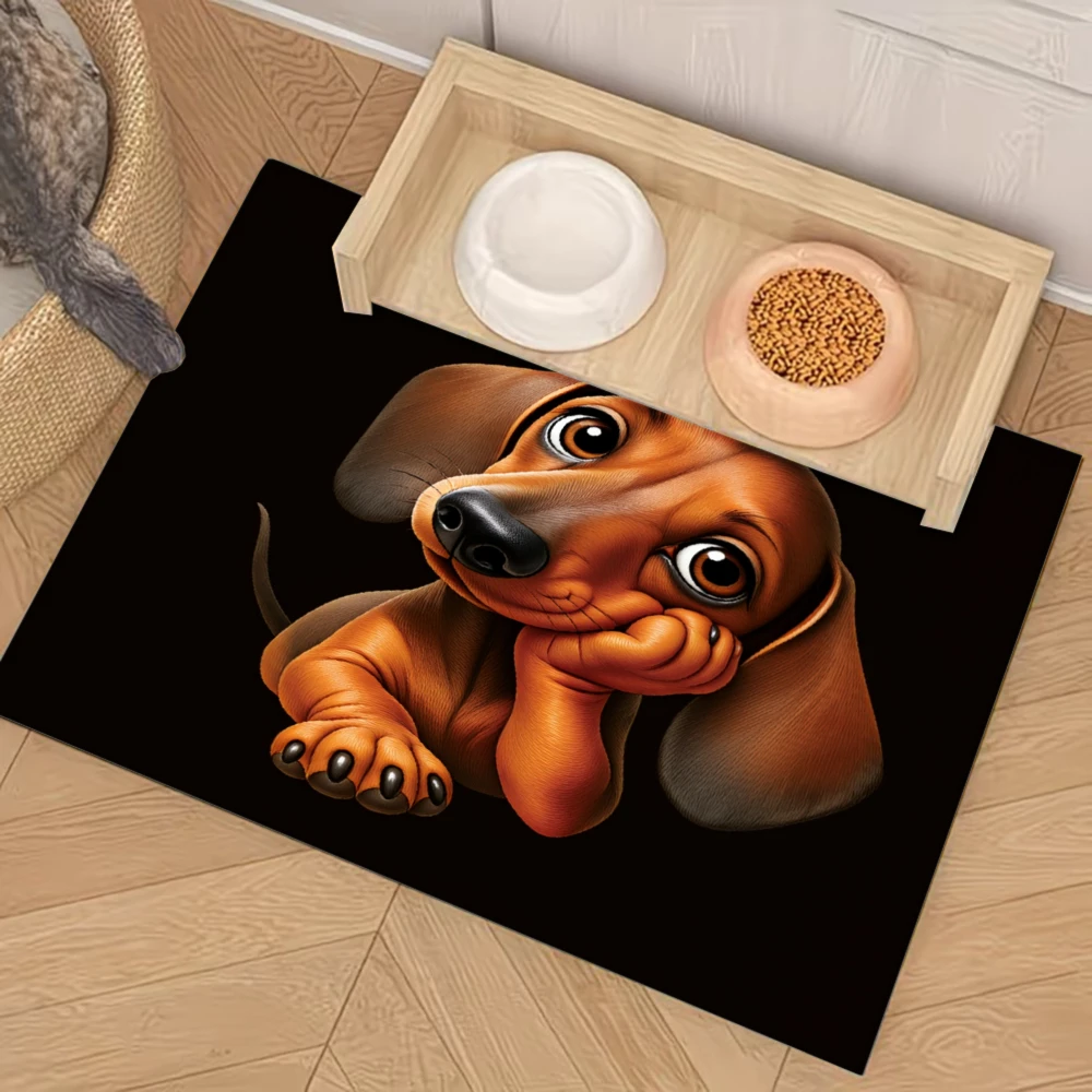 

Милый коврик для кормления собак с поддоном, нескользящий, защищающий от брызг, для кошек и собак, зоотовары