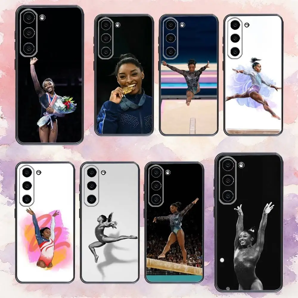 

G-Gymnast S-Simone B-Biles Phone Case For Samsung Galaxy A73,A72,A71,A70,A53,A52,A51,Others Soft Black Cover