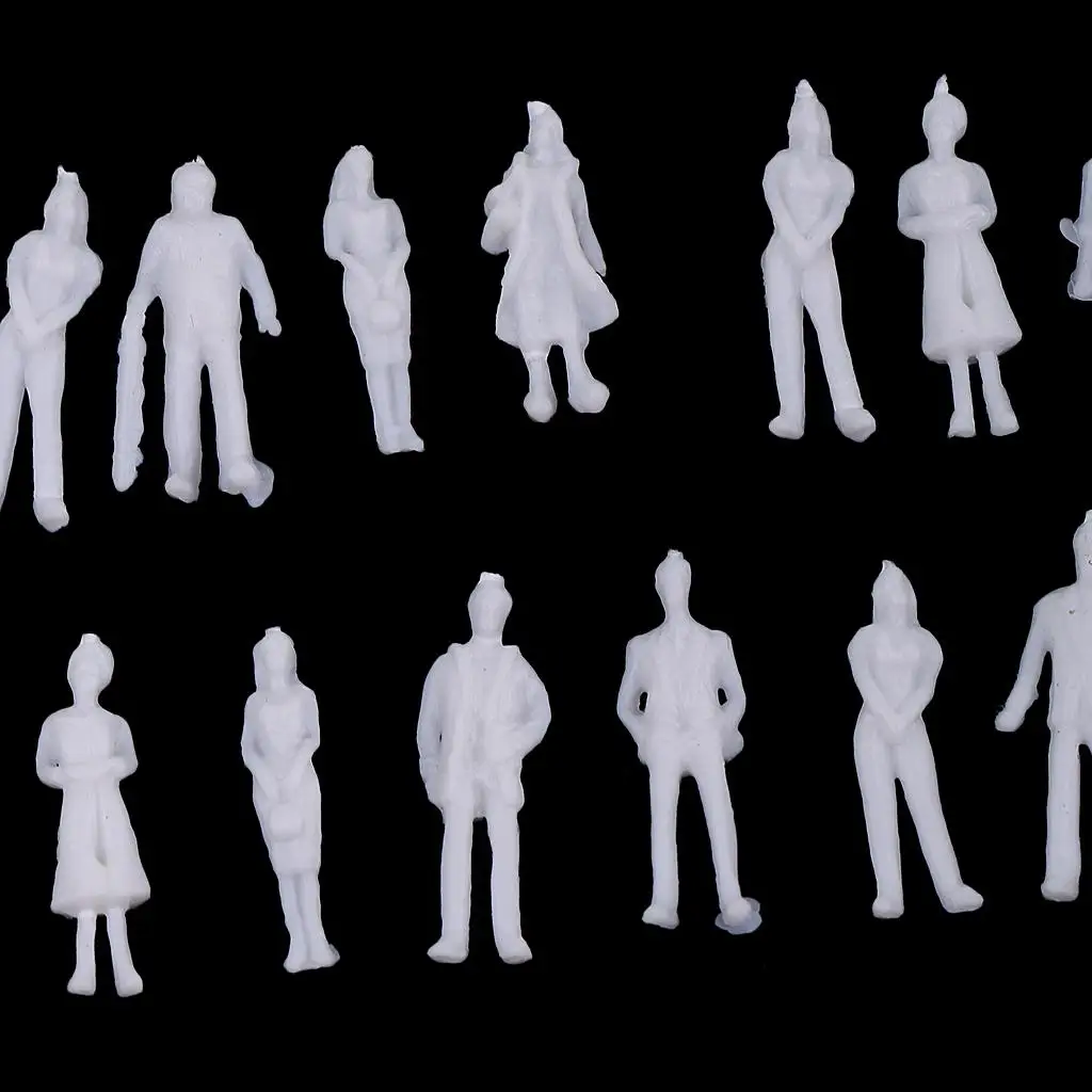 Model People 1 100 White Plastic Architectural Model Kit Figure for Miniature Building Projects
