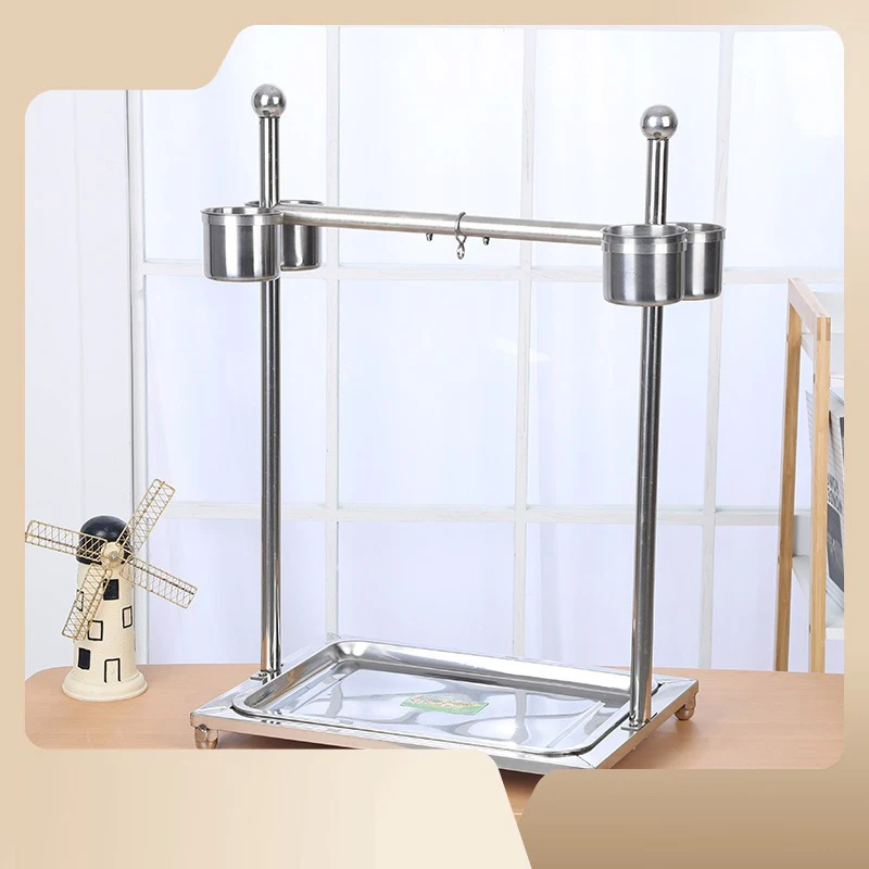 

Stainless Steel Parrot Floor Large Bird Stand Bird Cage Stand Stand Sturdy And Durable Stainless Steel
