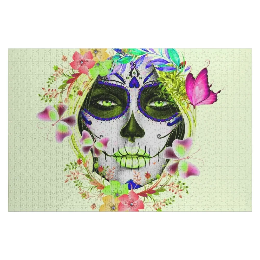 

Mexican Sugar Skull Jigsaw Puzzle Customized Kids Gift Christmas Gifts Wooden Decor Paintings Custom Gifts Puzzle