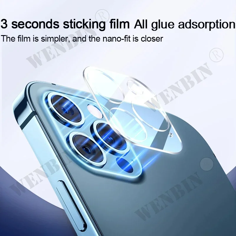 Camera Lens Protector Glass For iPhone 15 14 Pro Max Plus 13 12 11 Pro Max Full Cover Protective Glass For Camera Film