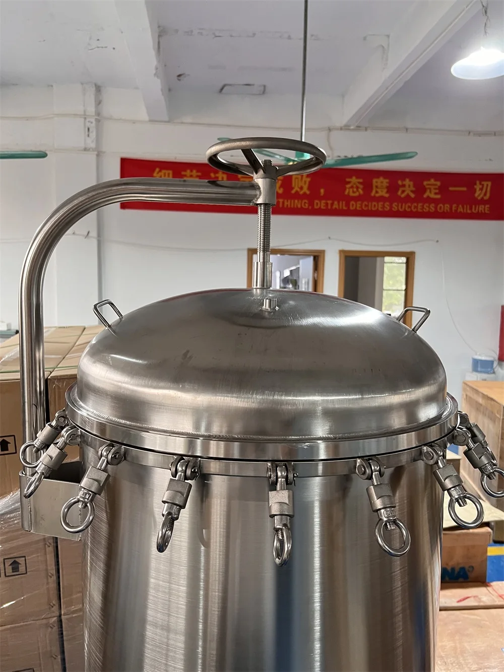 CE approve industrial Stainless steel swimming pool Bacteria Multi cartridge filter housing for water treatment