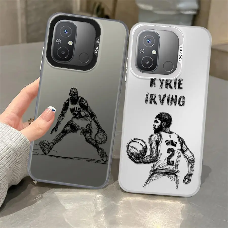 Cartoon Line Basketball Star Sports Phone Case for Xiaomi Redmi A1 A2 Plus A3x 12C 12 13 13C 5G Poco C61 C50 C51 X3 NFC case